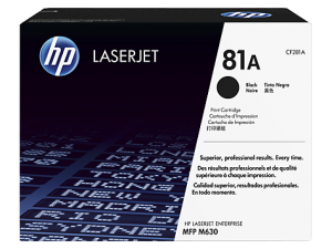 TONER HP 81A CF281A, TONER HP CF281A (81A) MFP M630 NEGRO 10.5K PAG