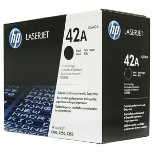 TONER HP Q5942A 42A , Color: Negro, Compatibilidad: HP LASERJET 4250DTN LASERJET SMART 4250/4250D/4350, Rendimiento: 10000 páginas.